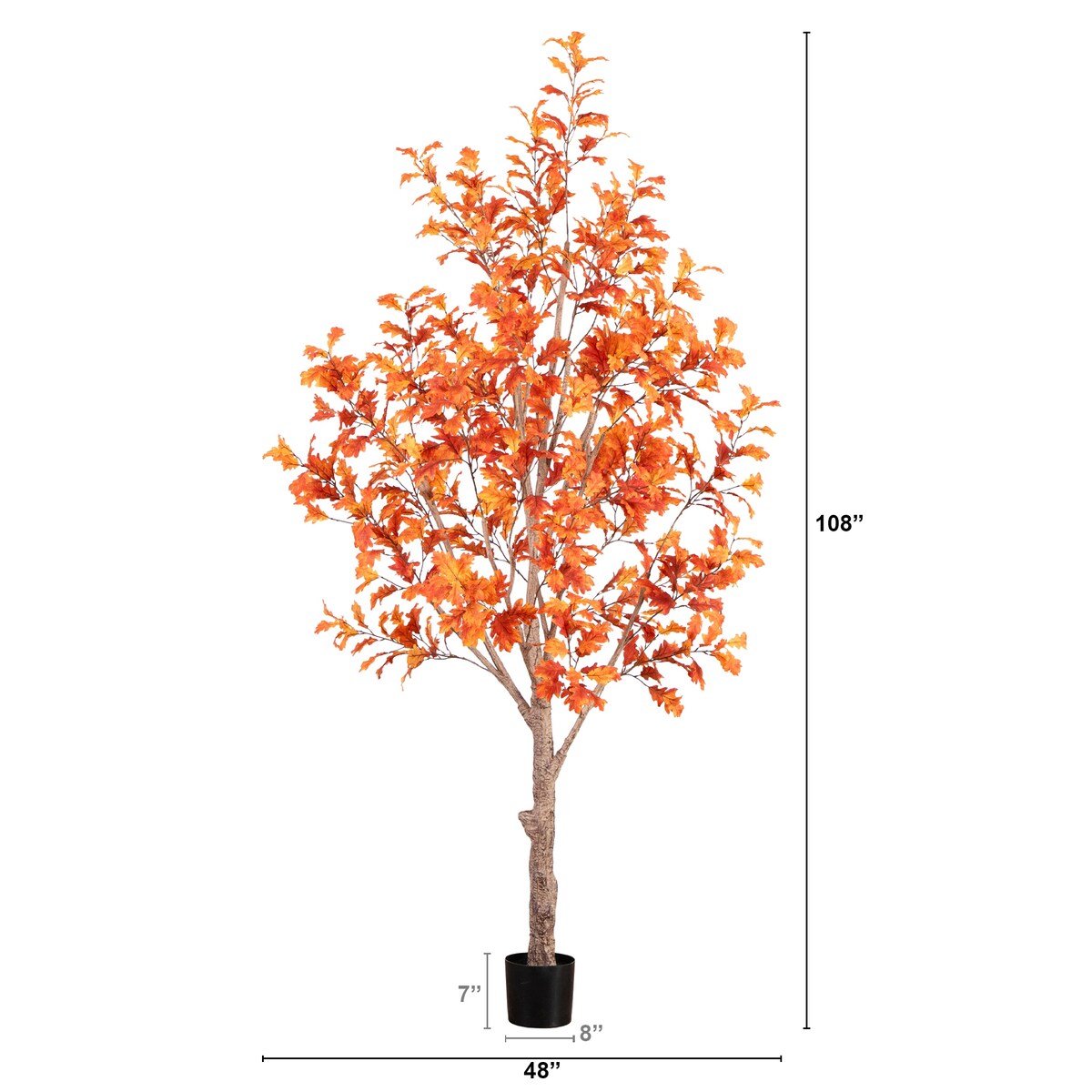 9' Autumn Oak Artificial Fall Tree