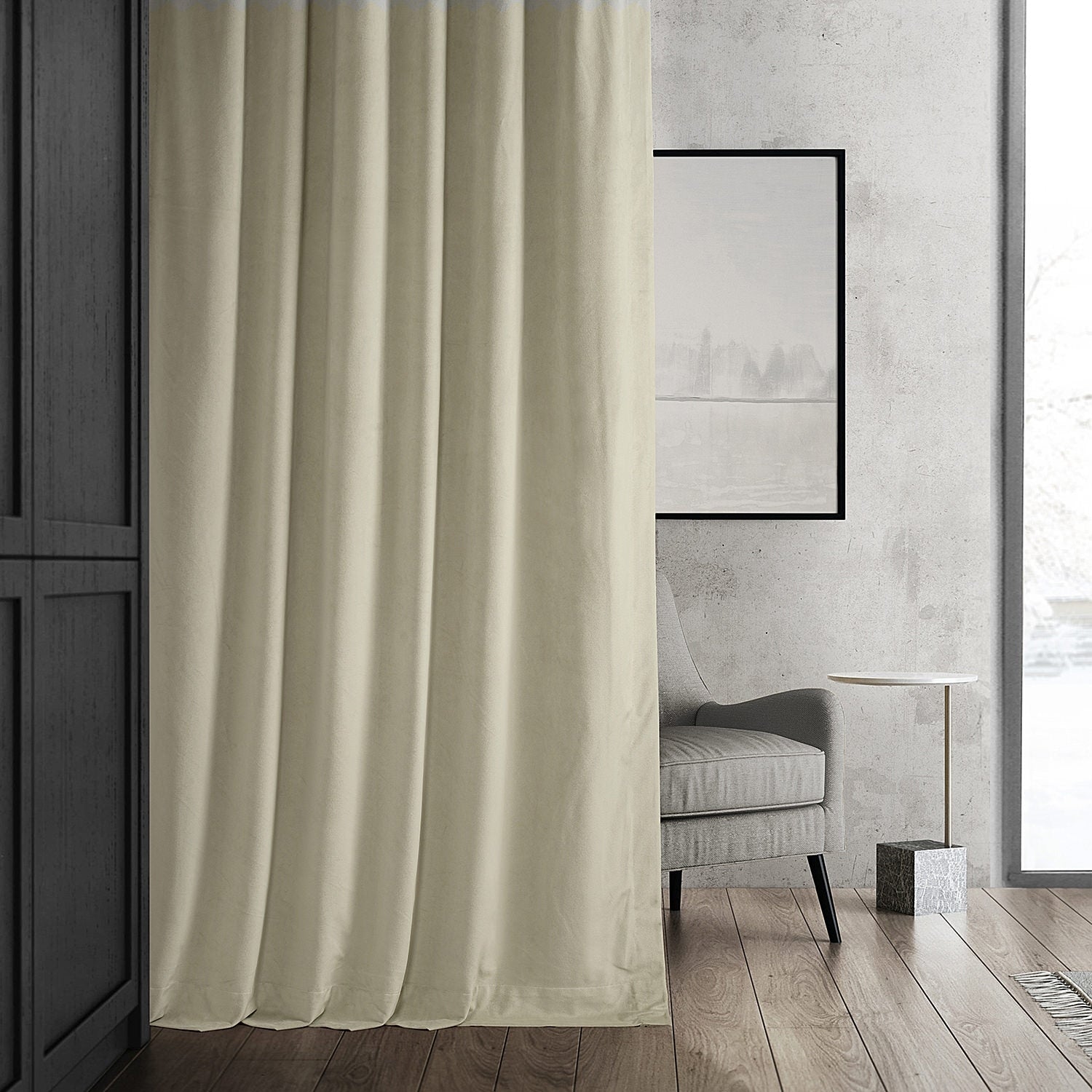 Exclusive Fabrics Signature Velvet Blackout Curtains (1 Panel) - Luxurious Single Drapery for Enhanced Light Blockage