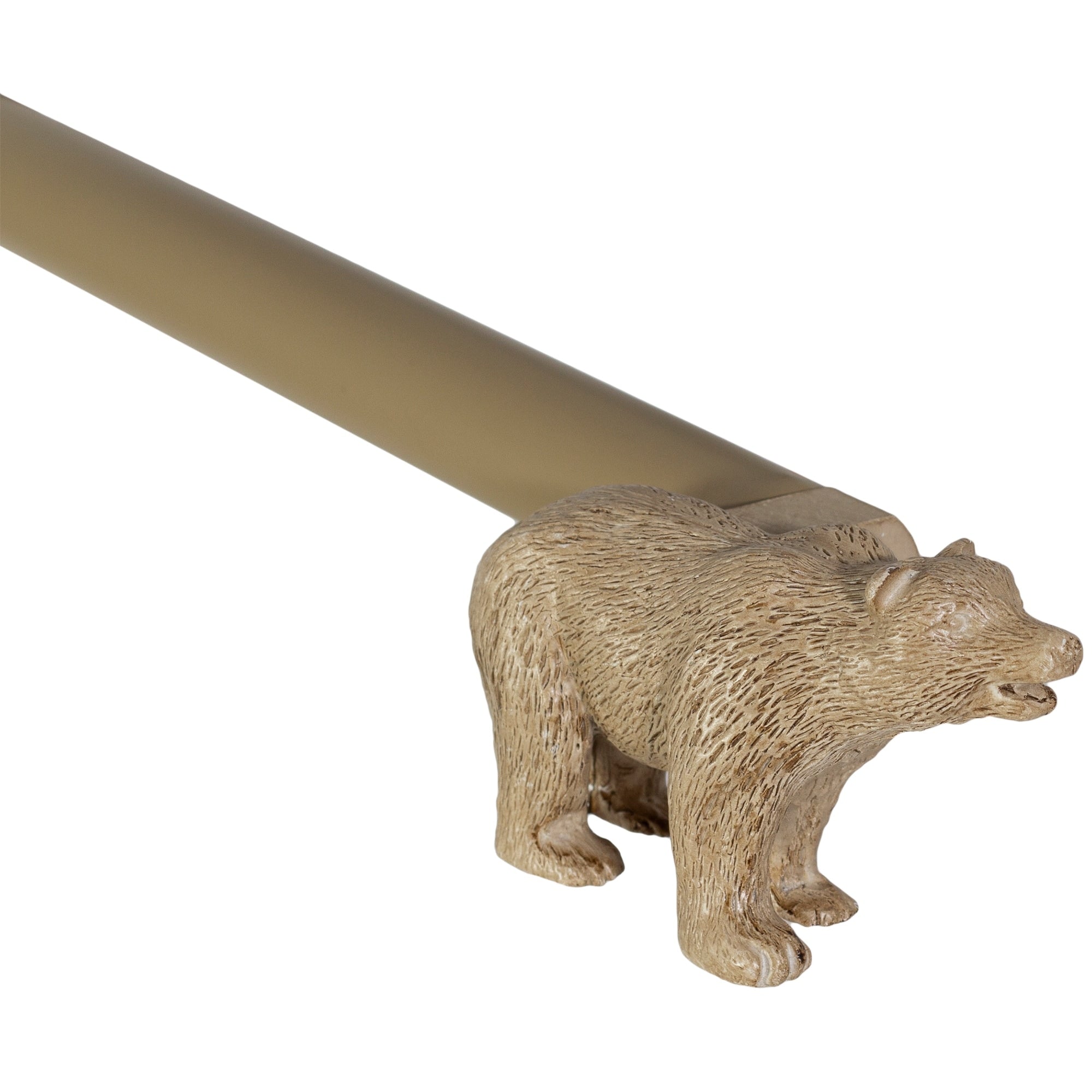 Farmhouse Bear 3/4 Curtain Rod Adjustable Designer Window Treatment Set