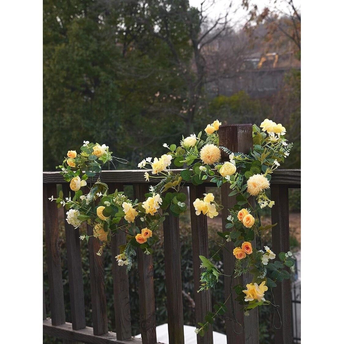 5.9Ft Eucalyptus Garland, Artificial Fake Flower Greenery Garland