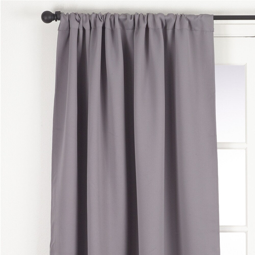 Solid Rod Pocket Blackout Window Curtain Panel