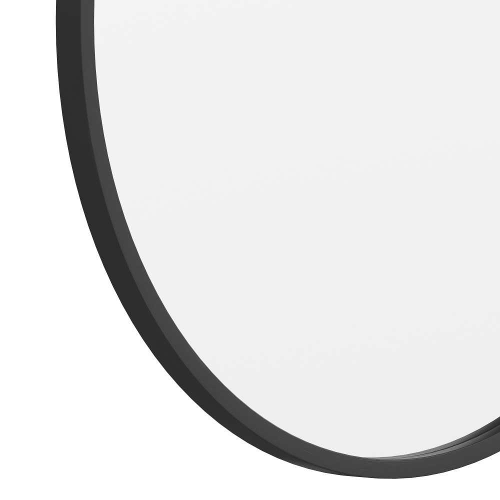 Wall Mount Shatterproof Round Accent Wall Mirror with Metal Frame