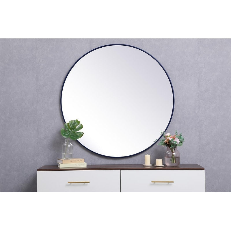 Carson Carrington Labbemala Metal Frame Round Mirror