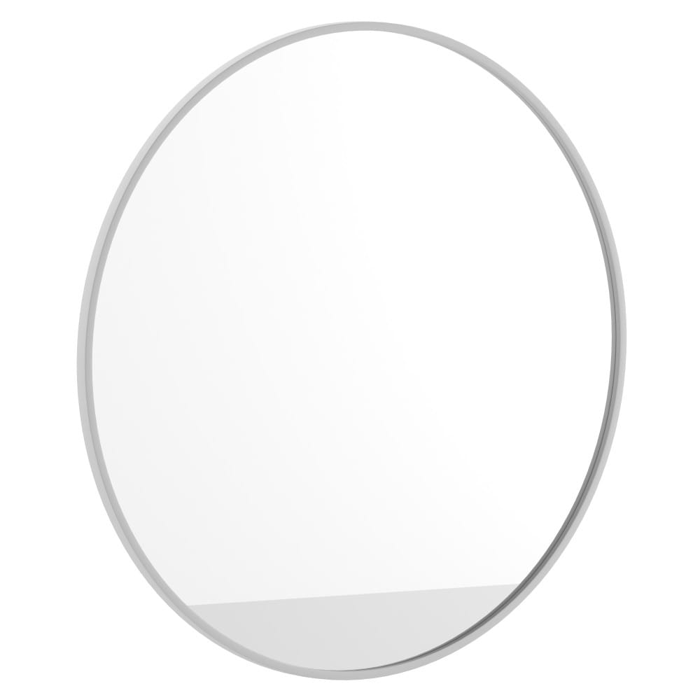 Wall Mount Shatterproof Round Accent Wall Mirror with Metal Frame