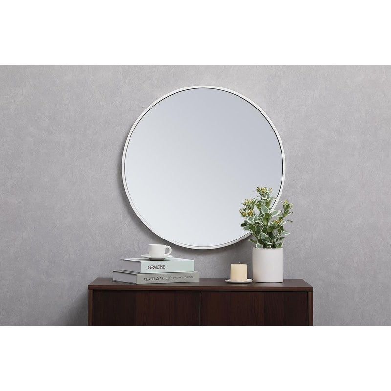 Carson Carrington Labbemala Metal Frame Round Mirror