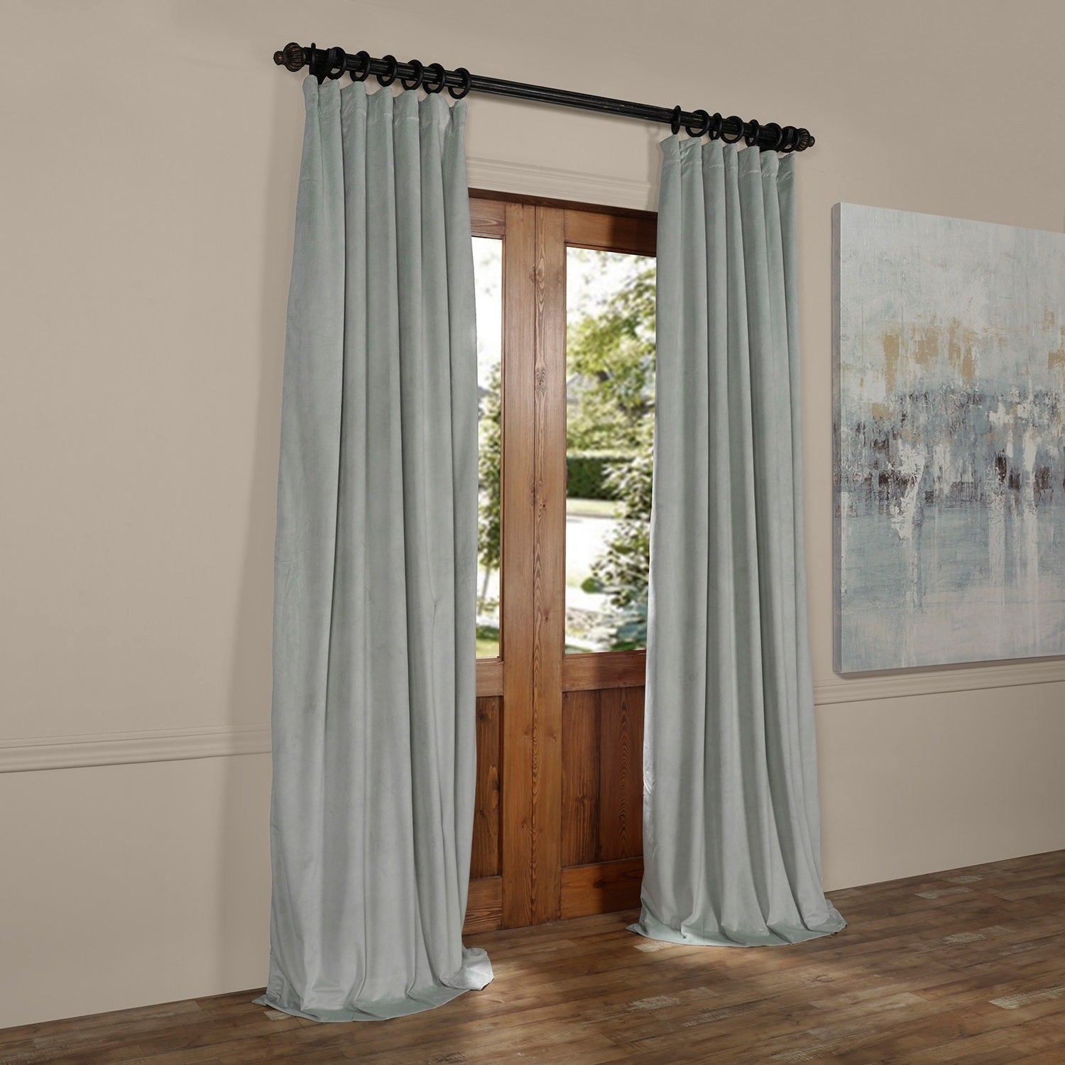 Exclusive Fabrics Signature Velvet Blackout Curtains (1 Panel) - Luxurious Single Drapery for Enhanced Light Blockage