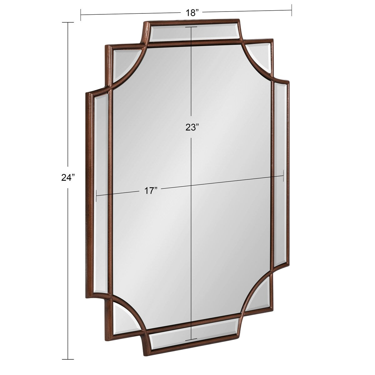 Kate and Laurel Minuette Traditional Decorative Framed Wall Mirror