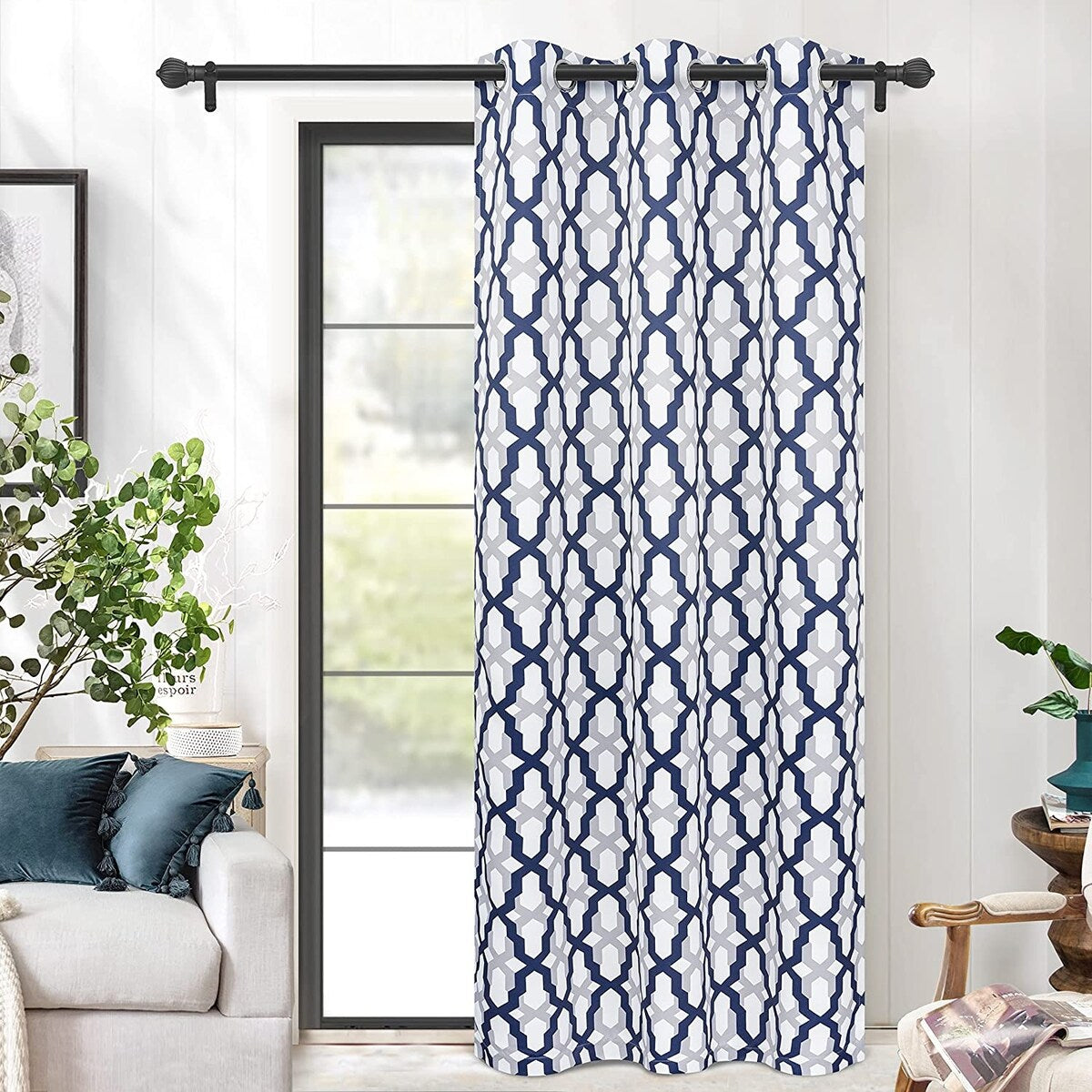 DriftAway Mason/Geo Thermal Insulated Blackout Grommet Window Curtain Panel