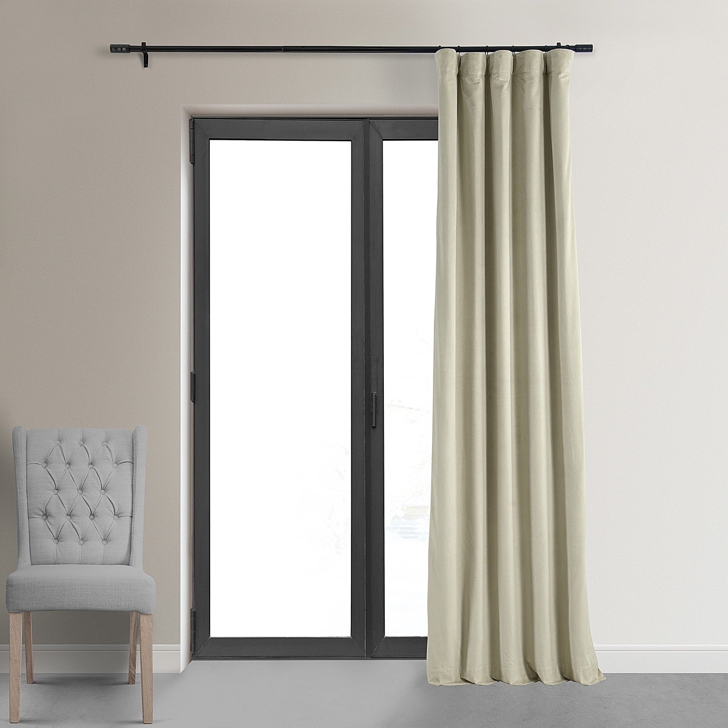 Exclusive Fabrics Signature Velvet Blackout Curtains (1 Panel) - Luxurious Single Drapery for Enhanced Light Blockage