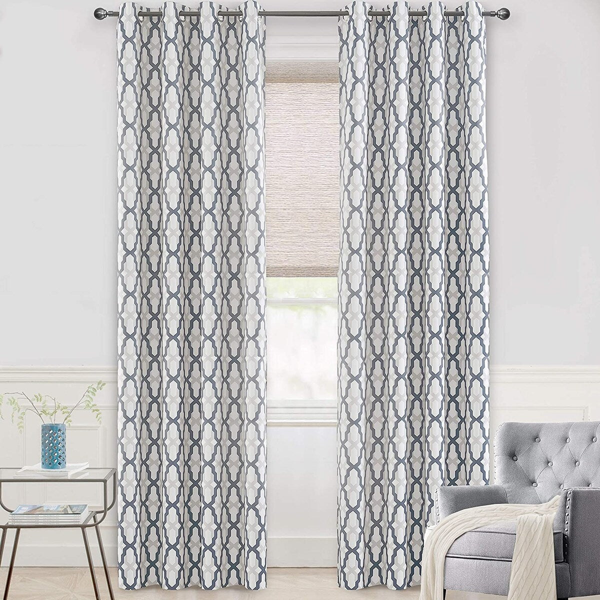 DriftAway Mason/Geo Thermal Insulated Blackout Grommet Window Curtain Panel