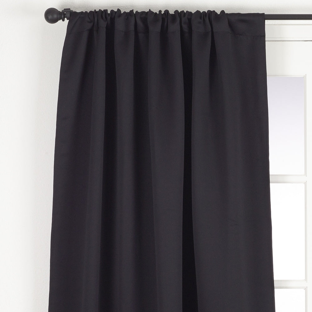 Solid Rod Pocket Blackout Window Curtain Panel