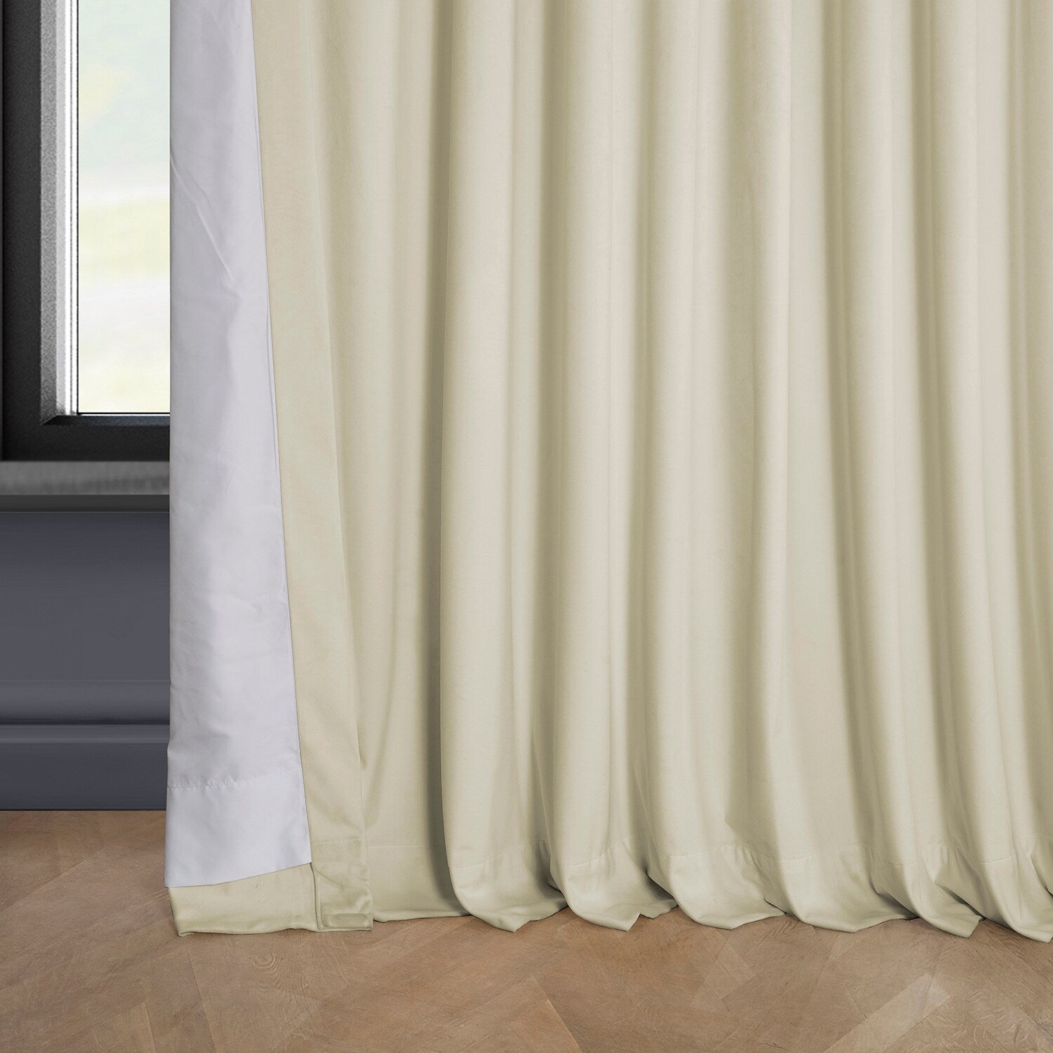 Exclusive Fabrics Extra Wide Heritage Plush Velvet Room Darkening Curtain (1 Panel)