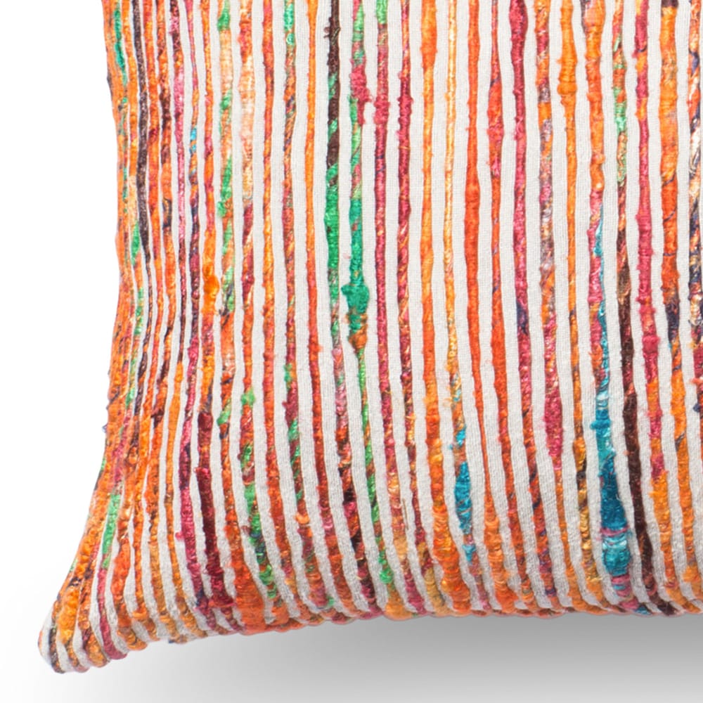 Textured Multi Stripe Throw Pillow or Pillow Cover