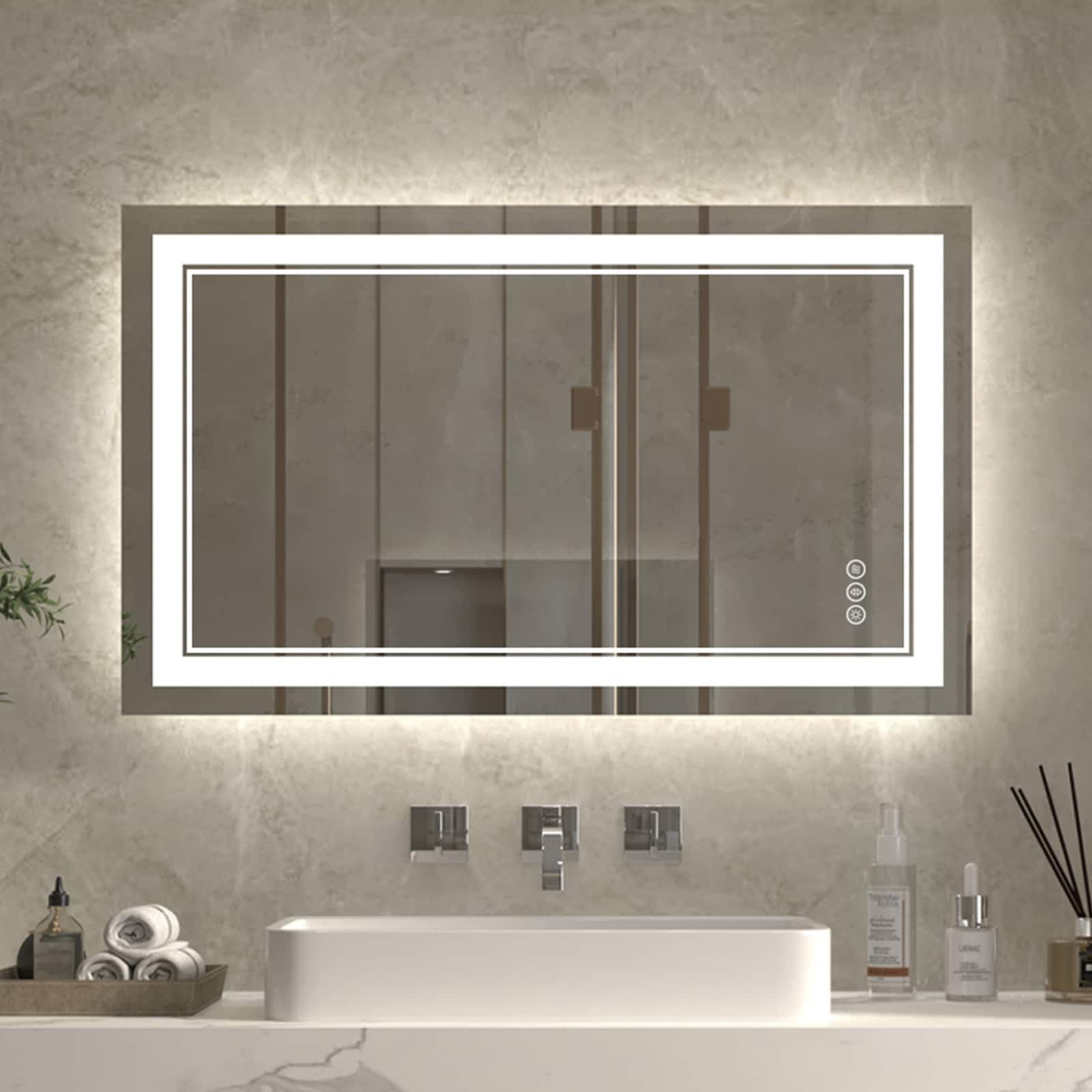 ExBrite Anti-Fog LED Bathroom Mirror with Endless Dimming