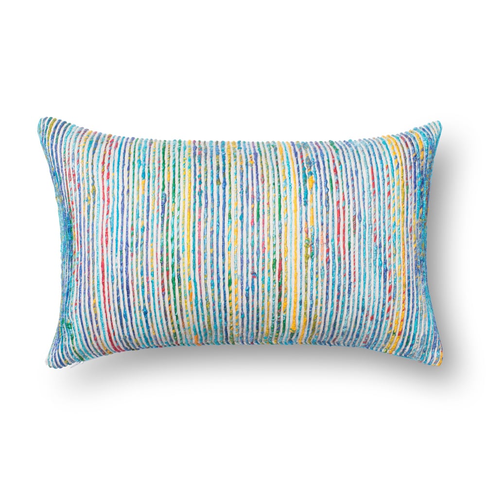 Textured Multi Stripe Throw Pillow or Pillow Cover