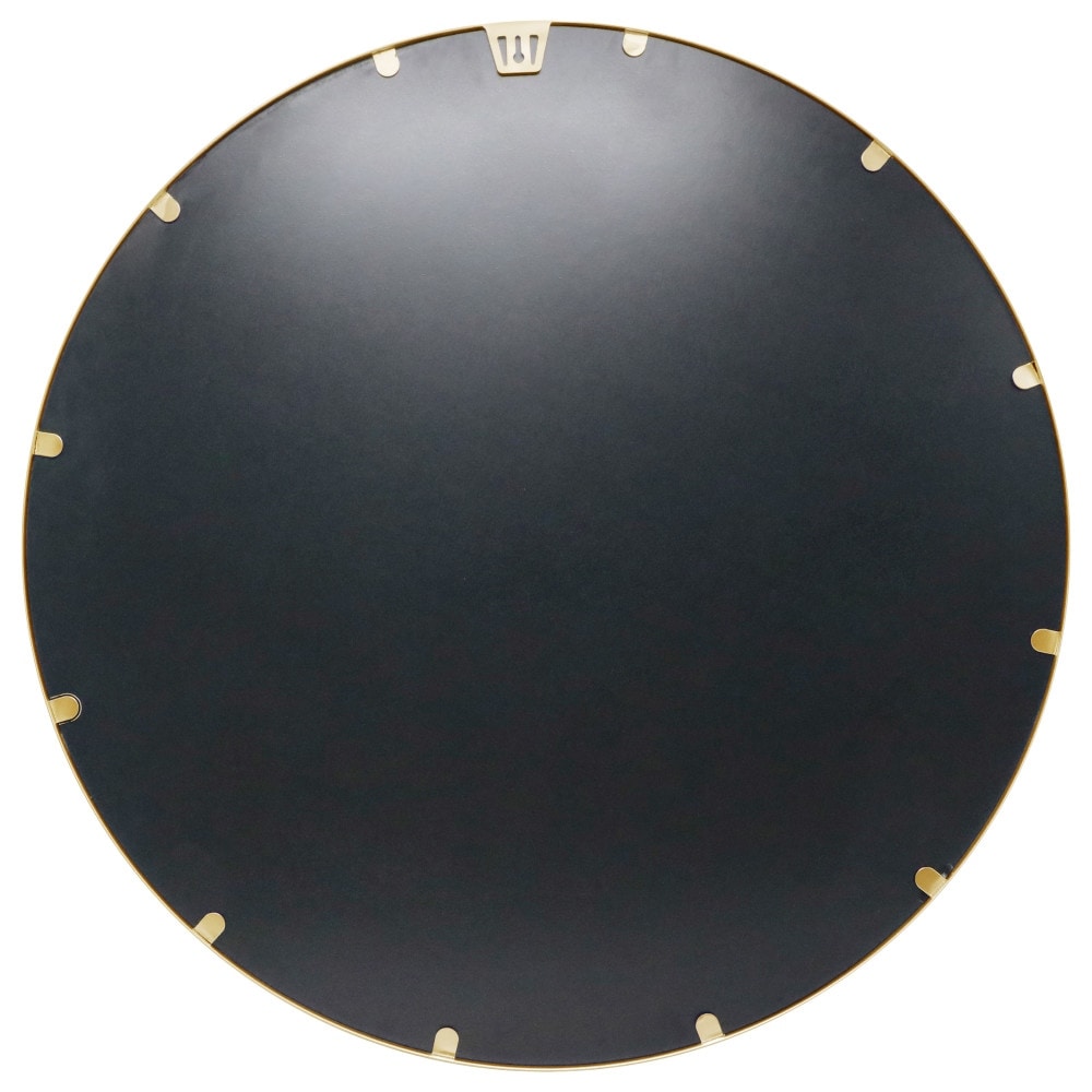 Wall Mount Shatterproof Round Accent Wall Mirror with Metal Frame