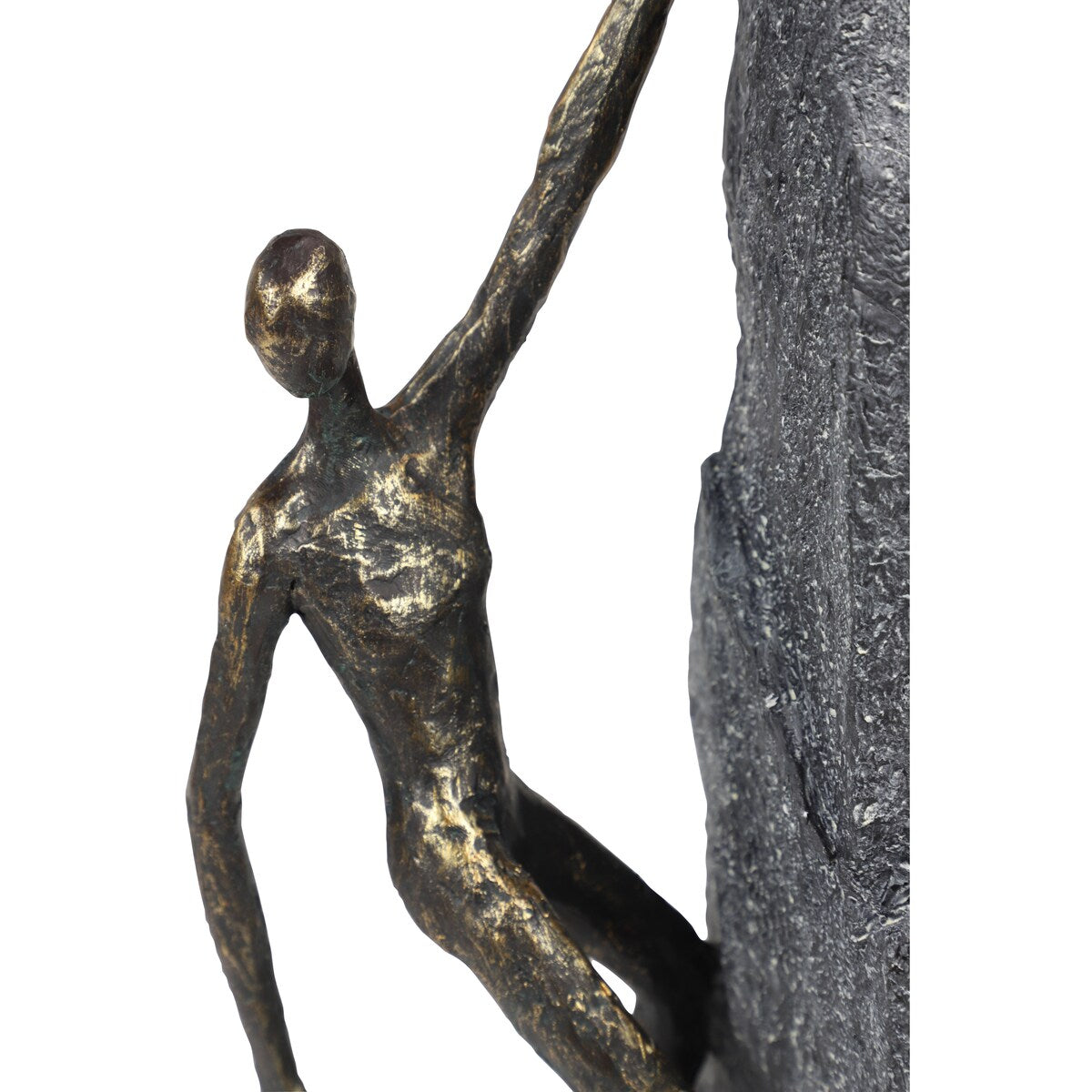 Polystone People Climbing Decorative Sculpture - Bronze - Roche River Decor