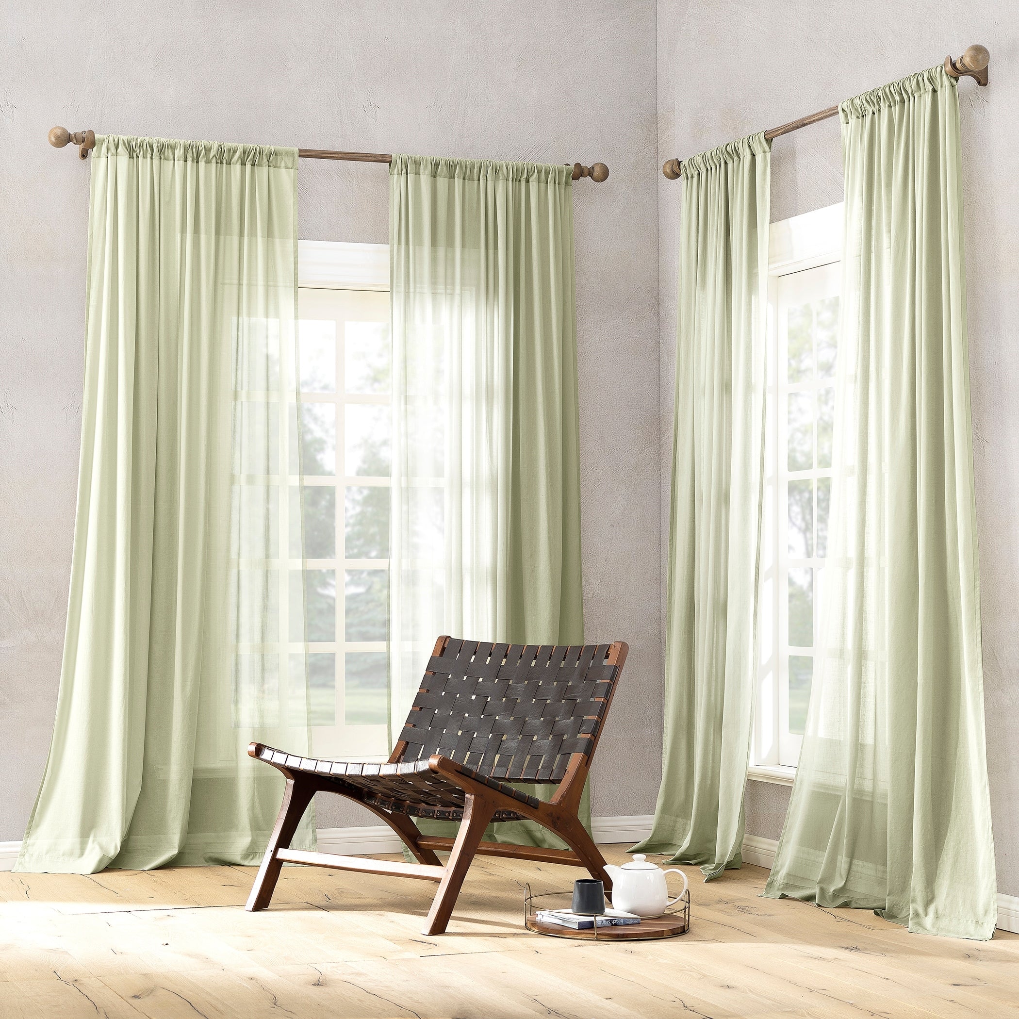 Archaeo Cotton Sheer Curtain, Single Panel