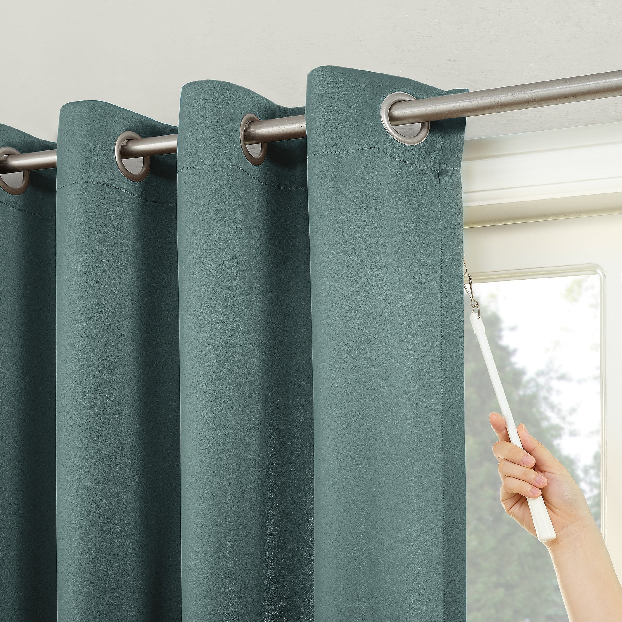 Sun Zero Hayden Patio Extra-Wide Blackout Grommet Sliding Patio Door Curtain Panel, Single Panel