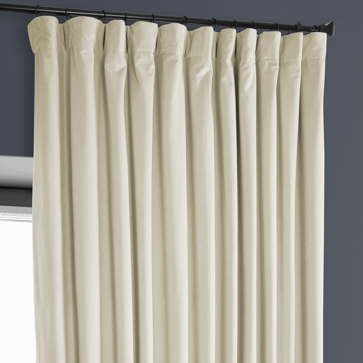 Exclusive Fabrics Extra Wide Heritage Plush Velvet Room Darkening Curtain (1 Panel)