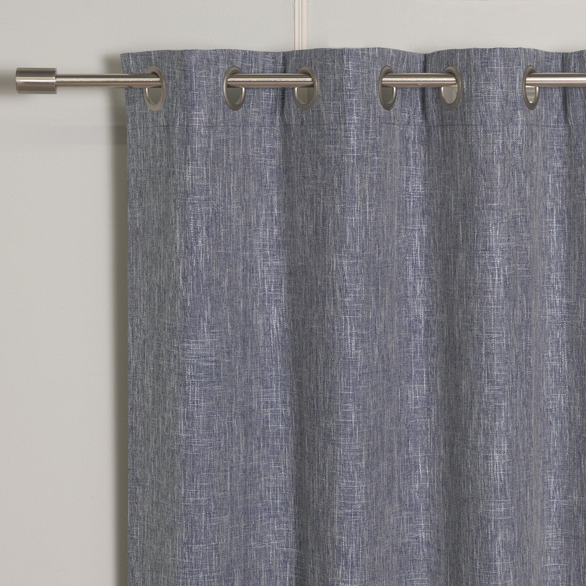 Aurora Home Heathered Linen Grommet Blackout Curtains