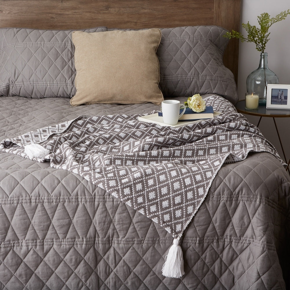 Porch & Den Crestridge Woven Cotton Throw