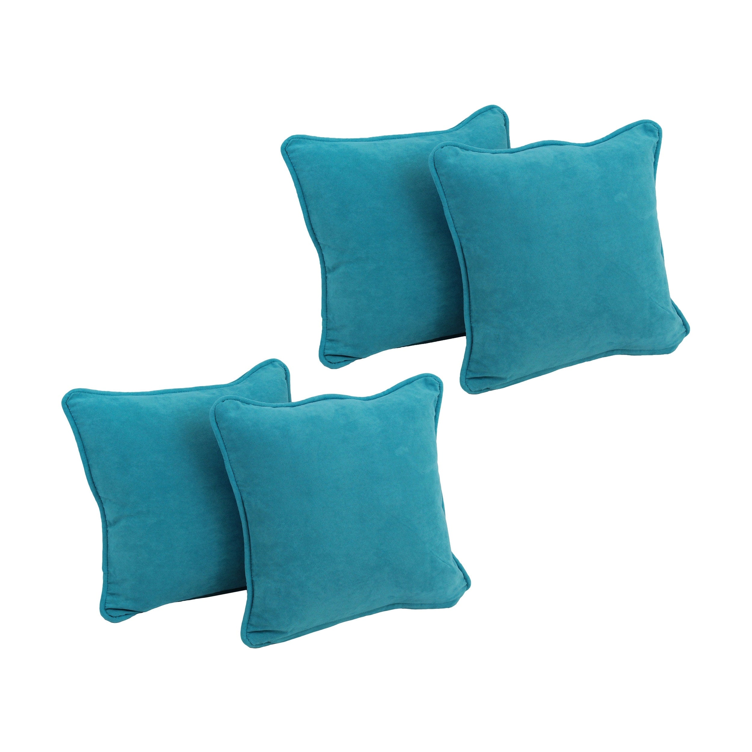 Blazing Needles 18-Inch Microsuede Throw Pillows (Set of 4)