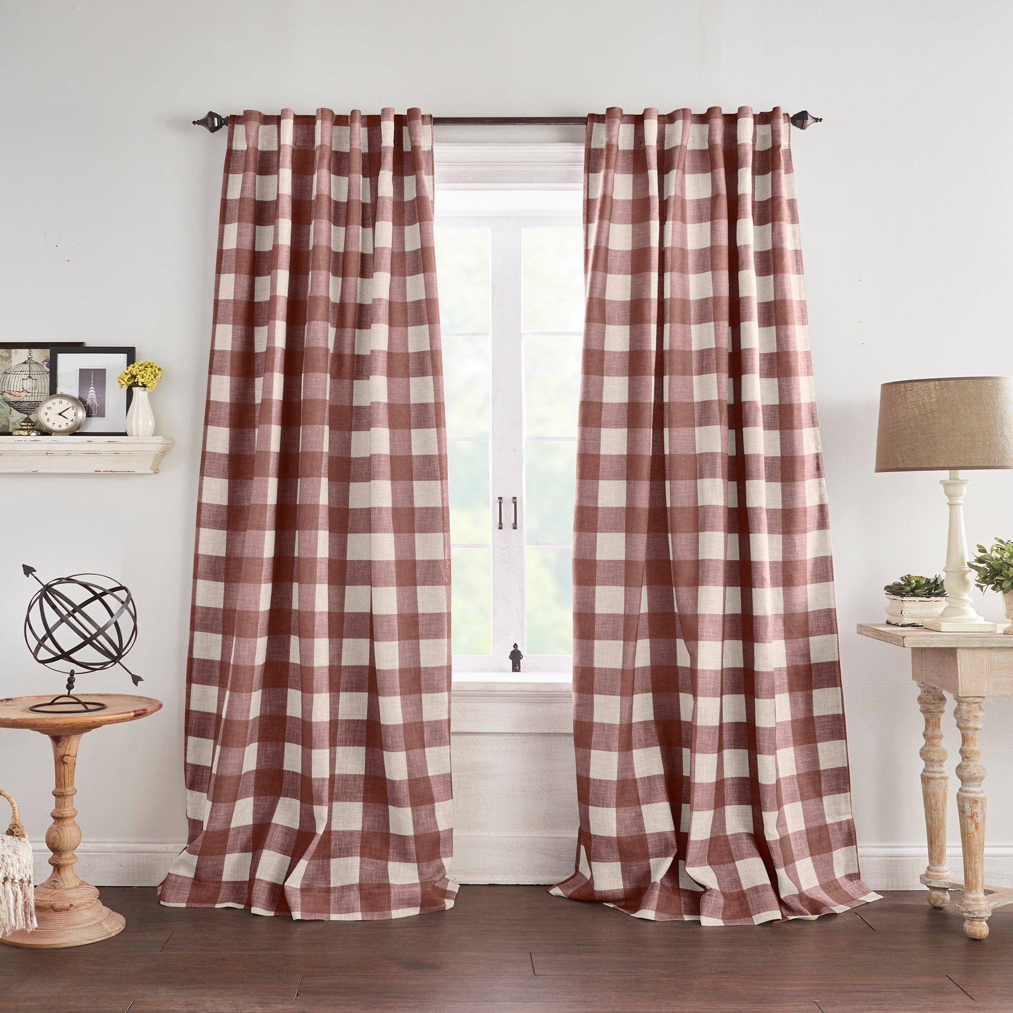 The Gray Barn Holly Buffalo Check Blackout Window Single Curtain Panel