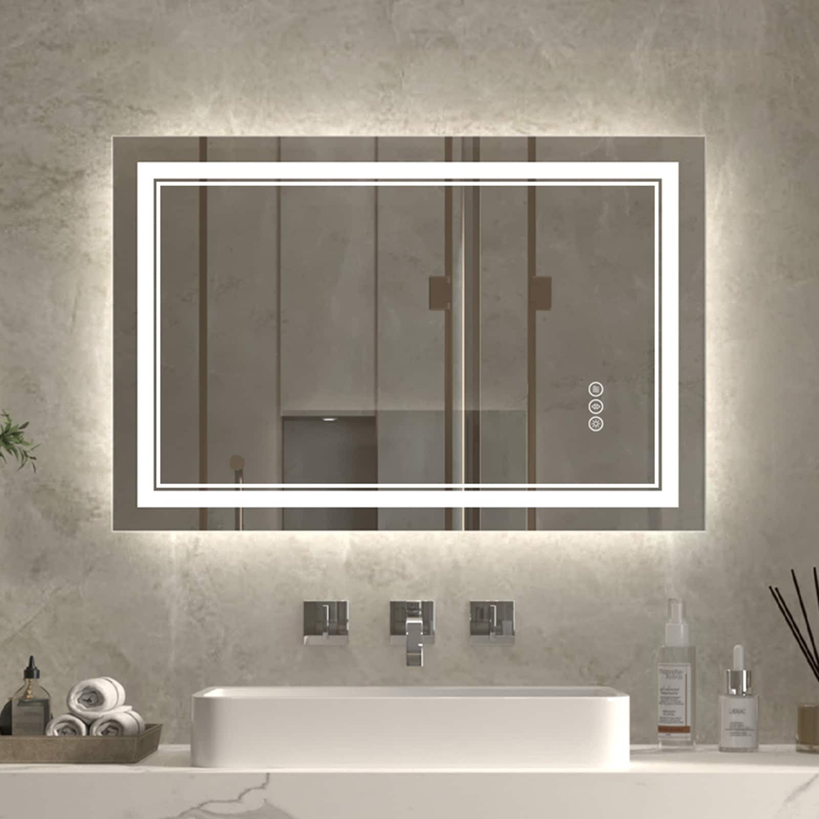 ExBrite Anti-Fog LED Bathroom Mirror with Endless Dimming