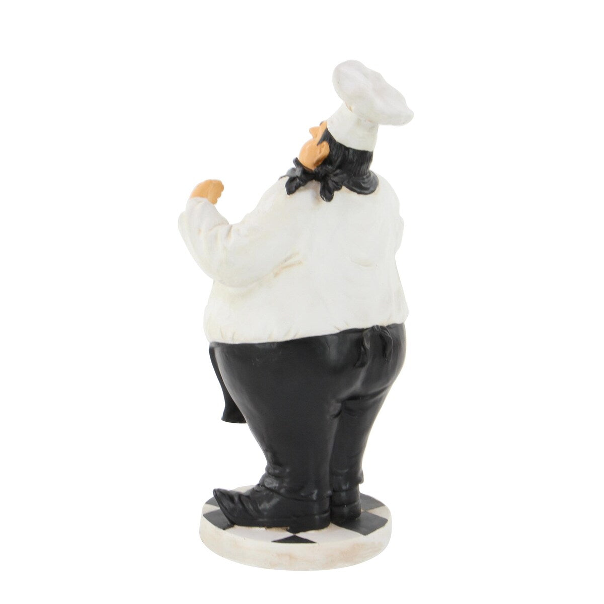 Polystone Chef Decorative Sculpture with 2 Wine Holder Slots - White - Roche River Decor