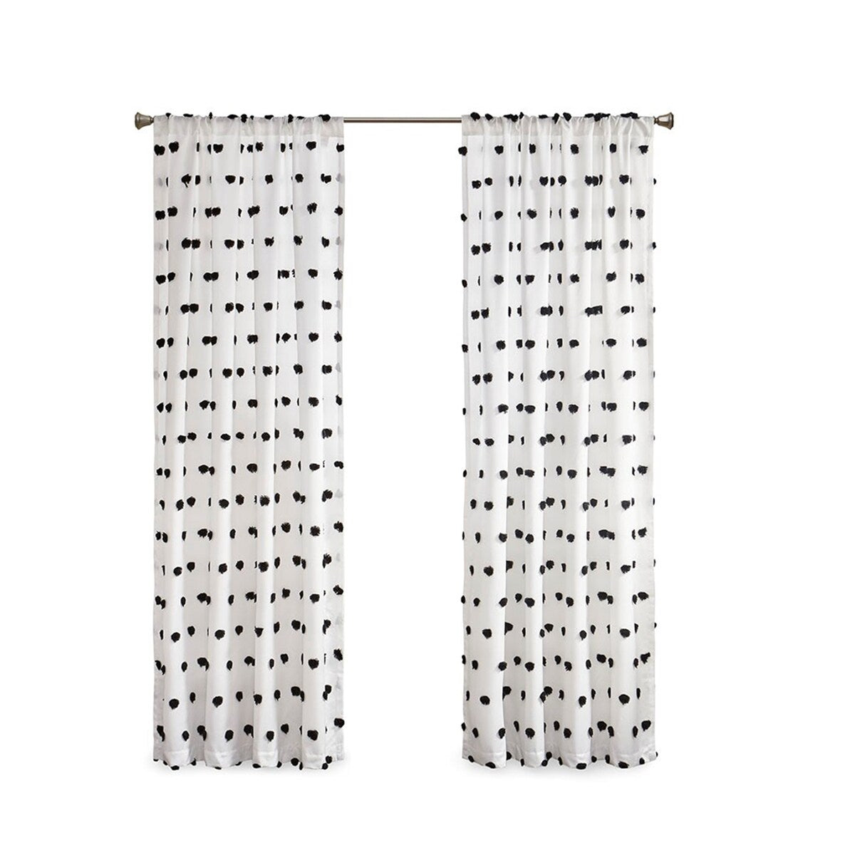 Pom Pom Embellished Curtain Panel(Only 1 Pc Panel)