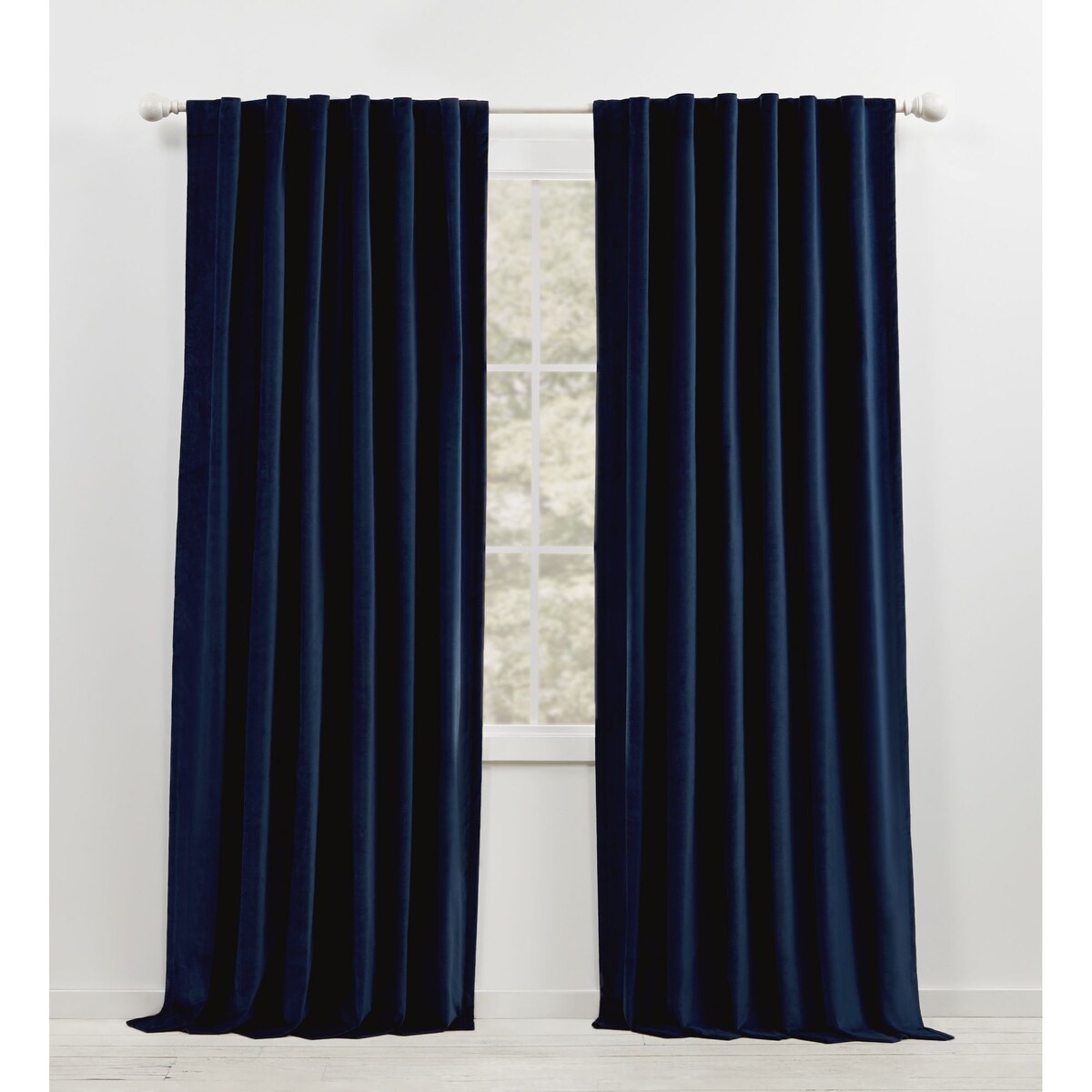 Lauren Ralph Lauren Velvety Back Tab/Rod Pocket Curtain Panel