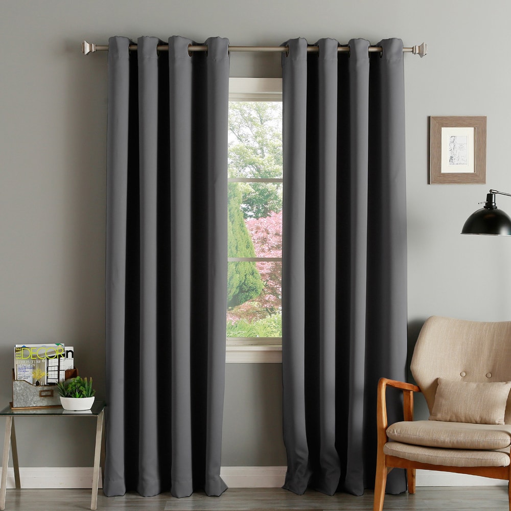 Aurora Home Grommet Top Insulated 108-inch Blackout Curtain Panel Pair