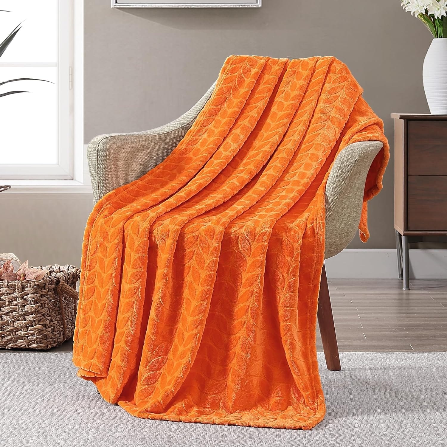 Walensee Fleece Throw Blanket Soft and Lightweight for Couch, Sofa, Bed and Lounge Chair, 50x60