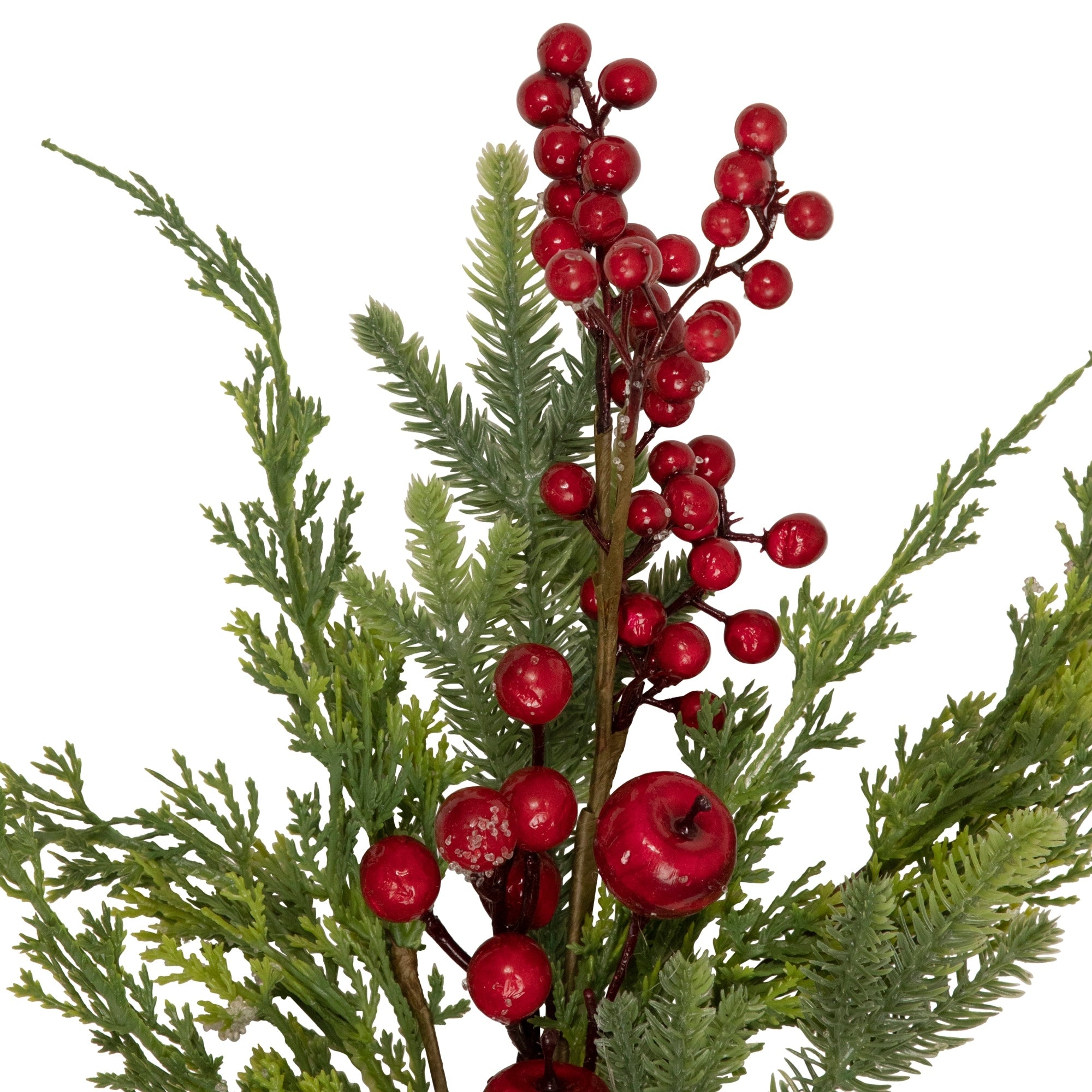 20 Frosted Red Berry Artificial Christmas Branch Spray