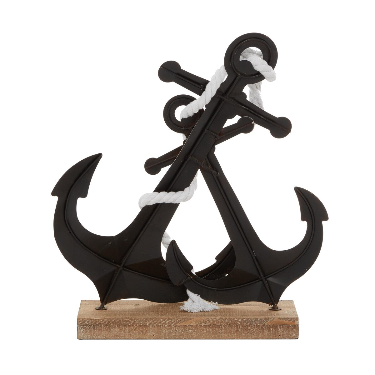 Metal Anchor Decorative Sculpture - Black - Roche River Decor