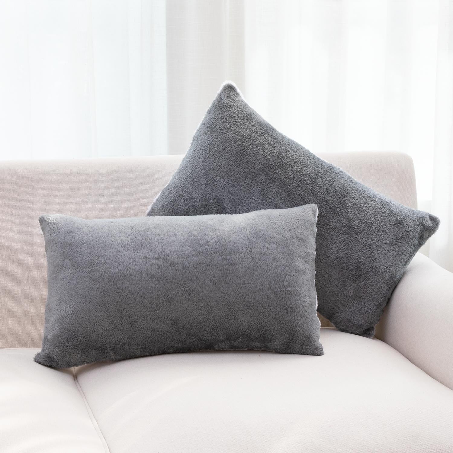 Cheer Collection Set of 2 Ultra Soft and Fluffy Throw Pillow