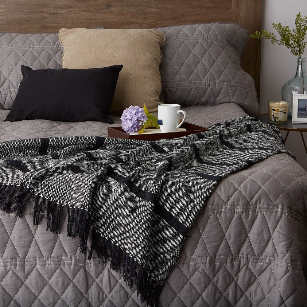 Porch & Den Crestridge Woven Cotton Throw