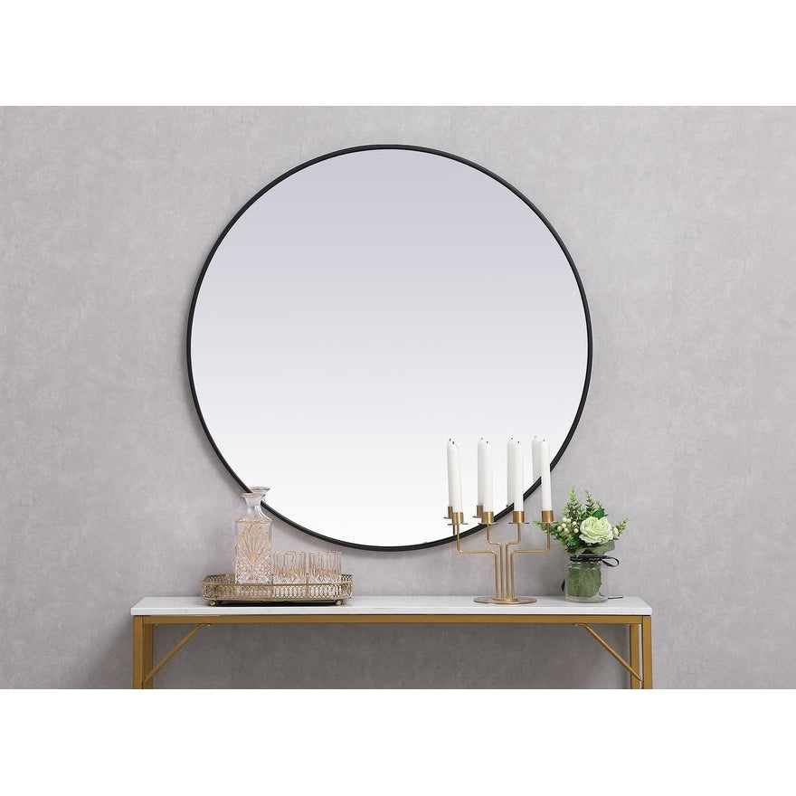 Carson Carrington Labbemala Metal Frame Round Mirror