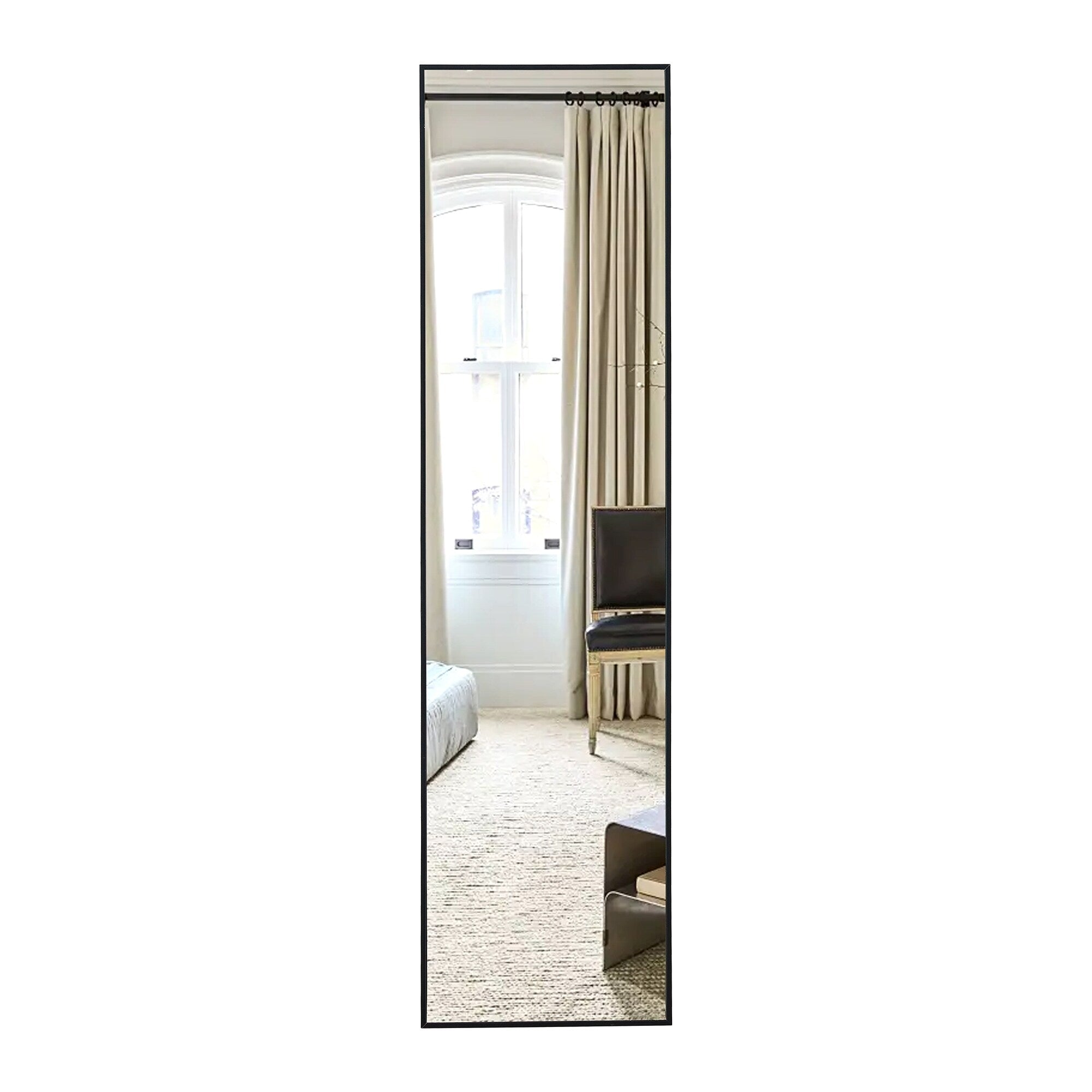 Solid Wood Frame Full Length Mirror, Dressing Mirror, Decorative Mirror, Clothing Store, Floor To Ceiling Mirror, Wall Mounted