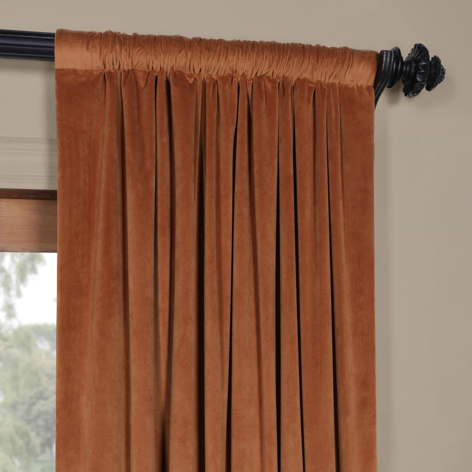 Exclusive Fabrics Signature Velvet Blackout Curtains (1 Panel) - Luxurious Single Drapery for Enhanced Light Blockage