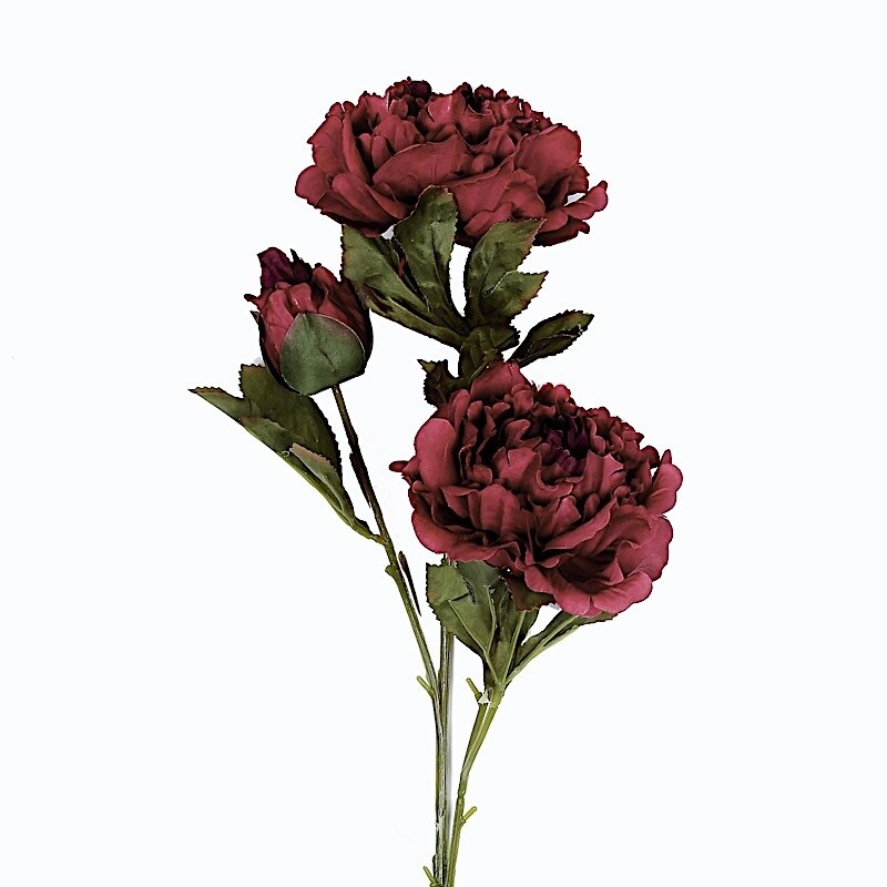 2 Pcs 29 Inch Silk Peony Artificial Flower Stems