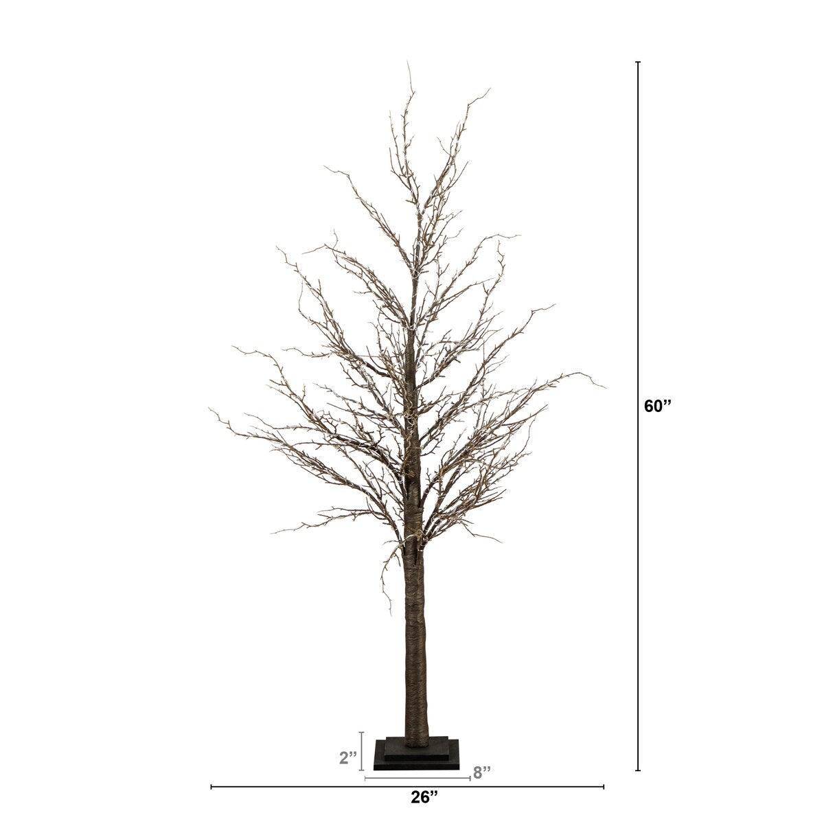 5' Pre-Lit Halloween Black Twig Tree with 85 Warm White LED Lights