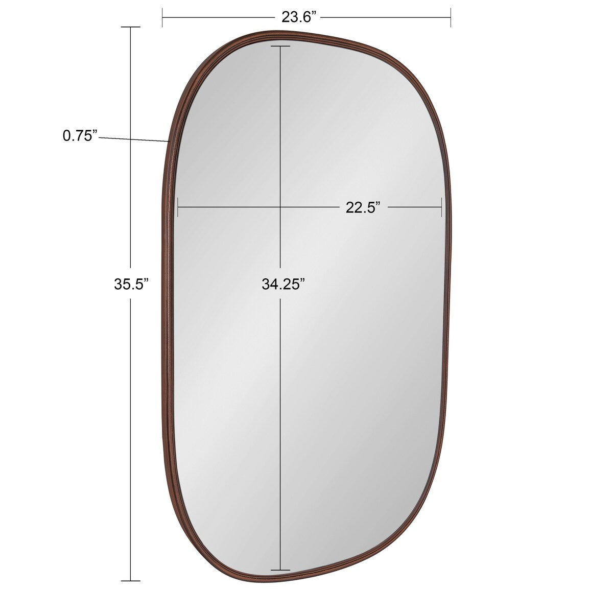 Kate and Laurel Caskill Capsule Framed Wall Mirror