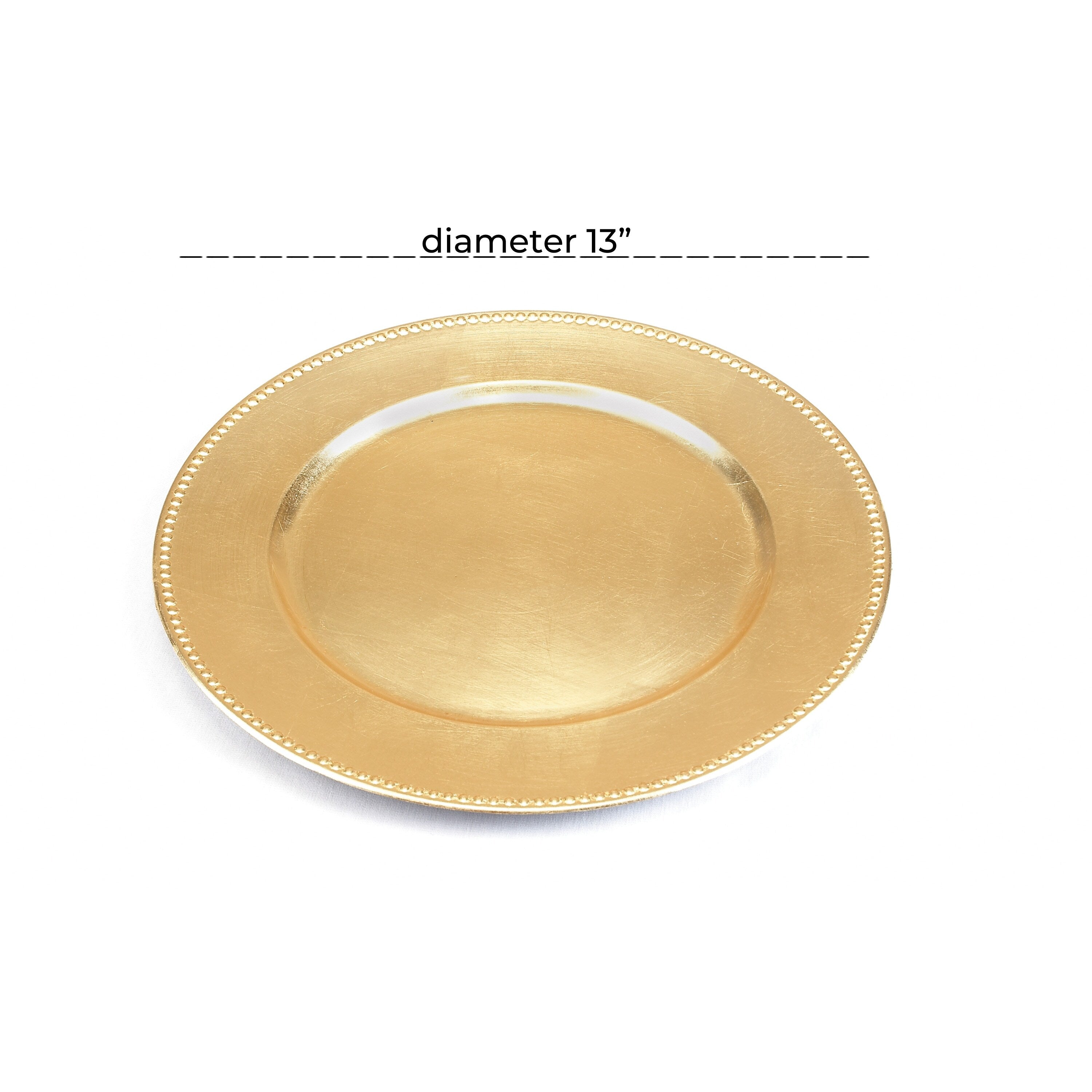 Gold Melamine Plastic Charger (Set of 8)