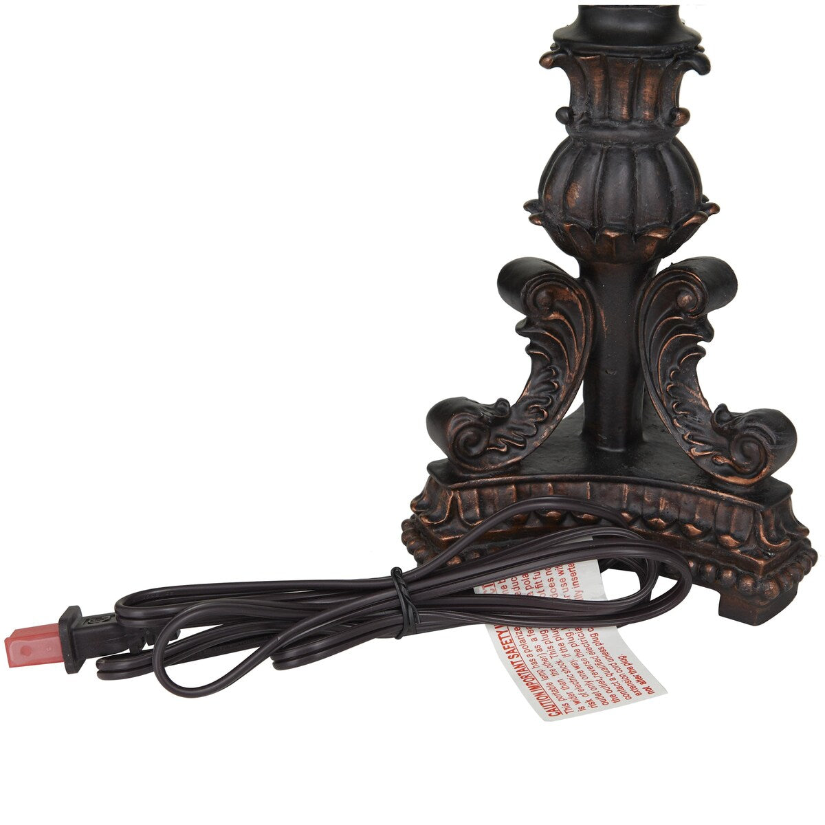 Polystone Antique Style Room Buffet Lamp with Tassel Pull Chain - Bronze - Roche River Decor