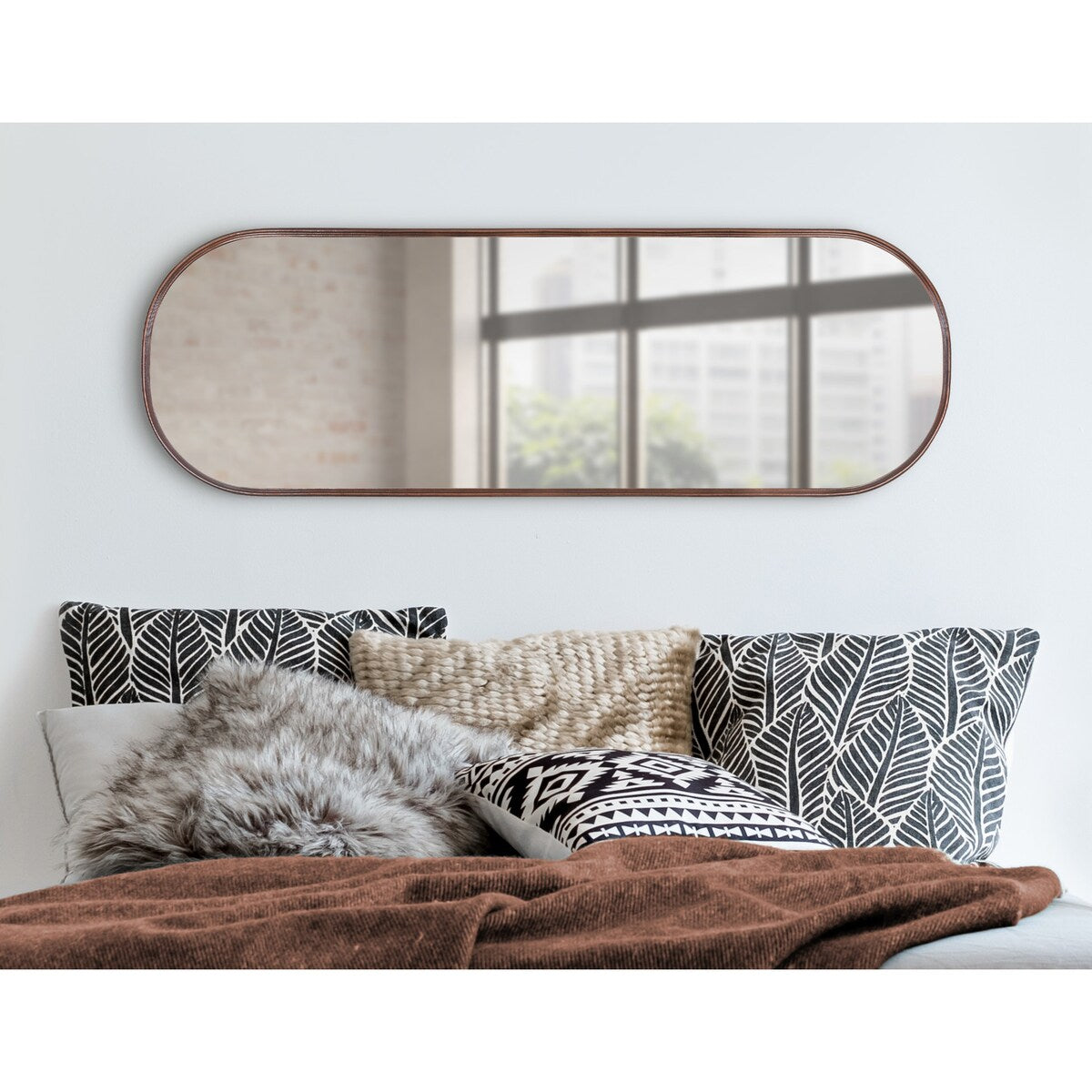 Kate and Laurel Caskill Capsule Framed Wall Mirror