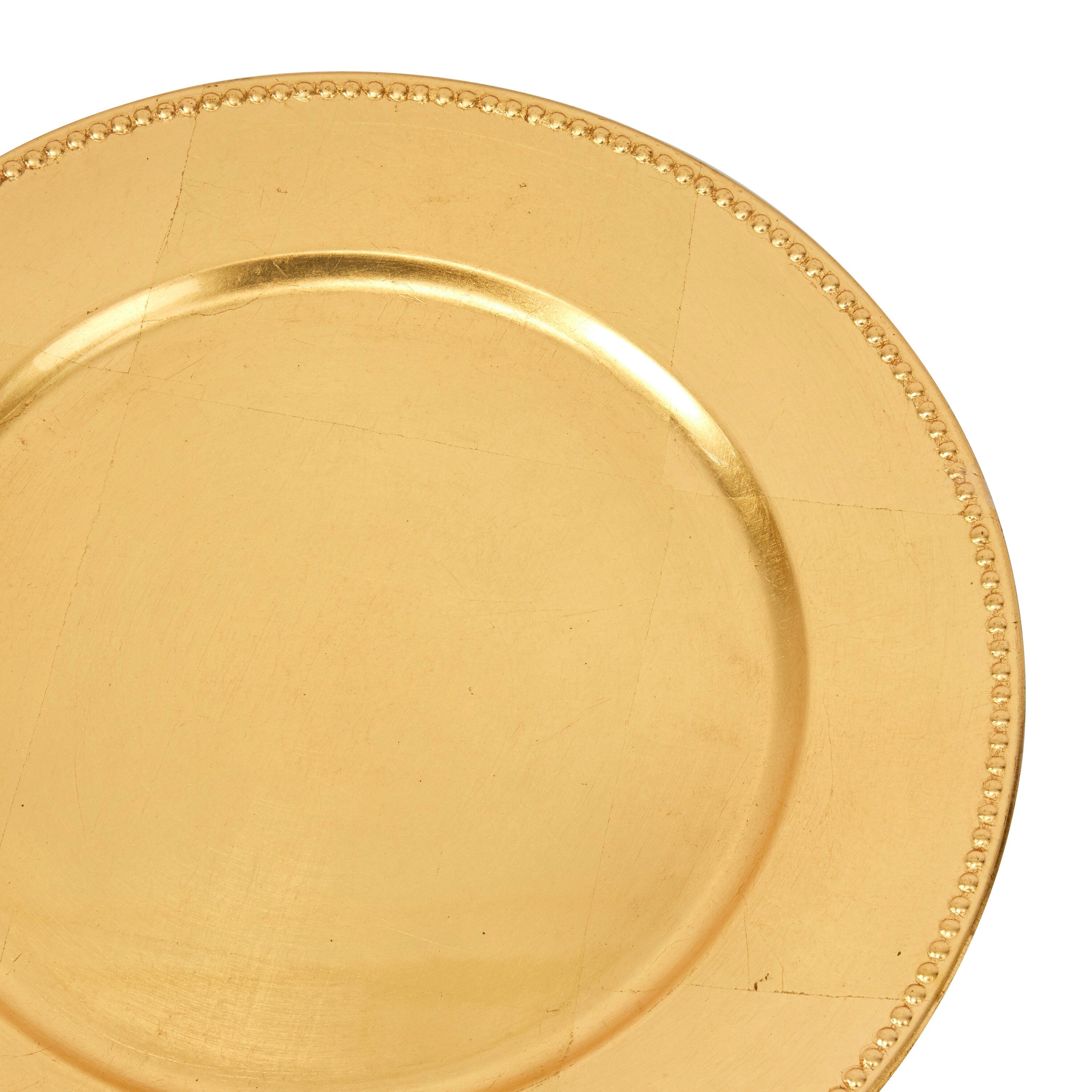 Gold Melamine Plastic Charger (Set of 8)