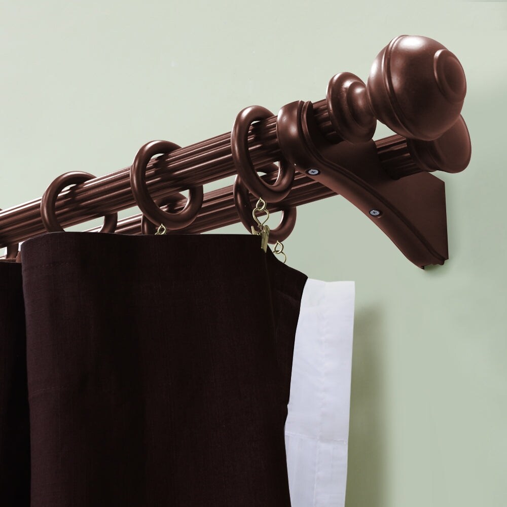 Mix & Match Wood Single / Double Curtain Rod Bracket