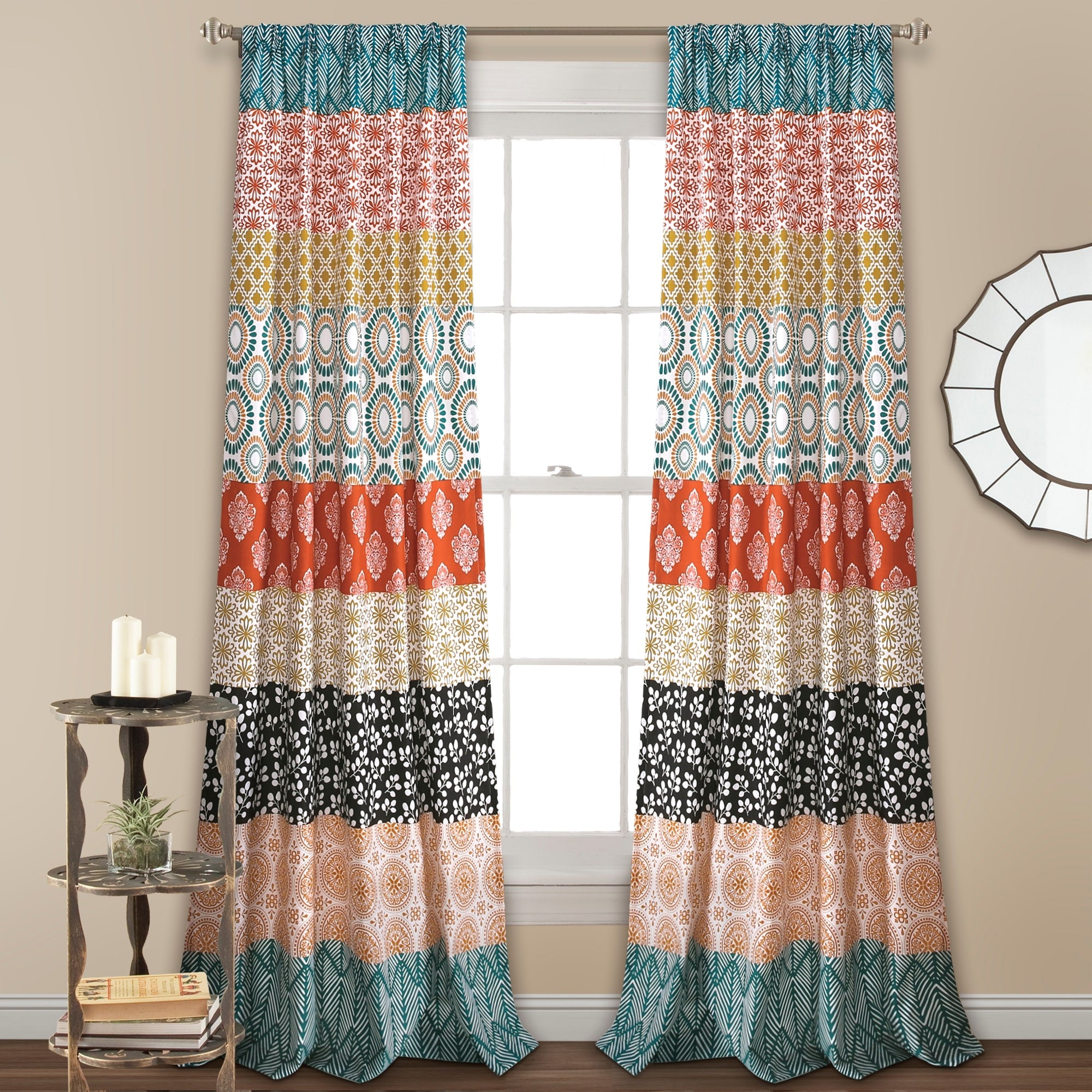 The Curated Nomad La Boheme Striped Window Curtain Panel Pair